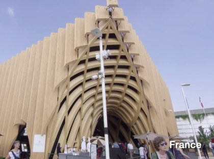 اکسپوی 2015 - فرانسه استفاده از ساختار وافل برای طراحی غرفه